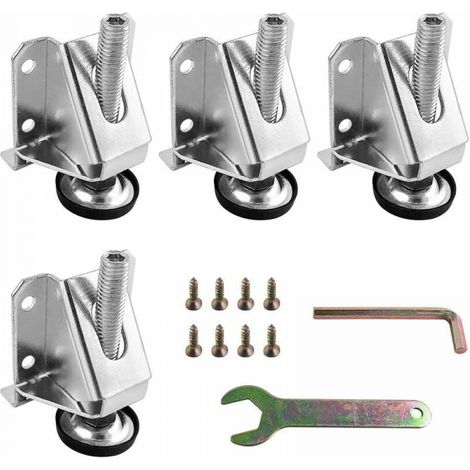 4er-set M10-nivellierfüße, Robuste Stellteller Aus Stahl Mit Kontermuttern, Verstellbare M10-möbelfüße Für Tische, Schränke, Regale Und Möbel