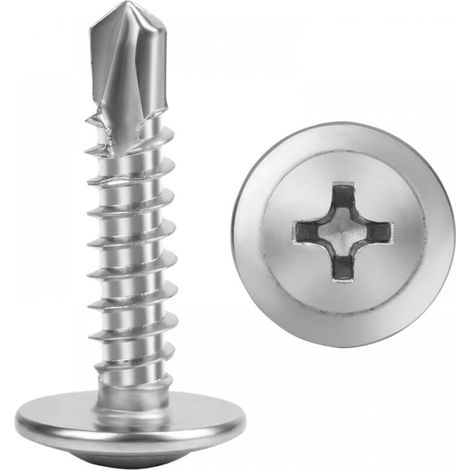 200 Stück Metall-selbstbohrende Schrauben M4 X 10 Mm - Modifizierte Edelstahl 304 Mit Senkkopf Und Phillips-antrieb & Bohrspitze - Schnell Für Holz, Blech & Kunststoff