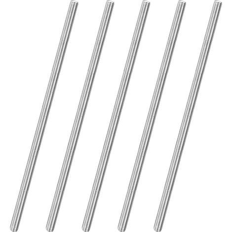 5-teiliges Set Durchgehendes Gewindestangen, M10 X 300 Mm, Rechtsgewinde Aus Edelstahl 304, Für Ankerbolzen/klemmen/möbelbefestigungsclips, Metrische Schrauben
