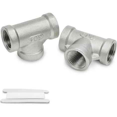 2 Stück 1/4"-bsp-innengewinde-verbinder, T-stück Mit Drei Anschlüssen, Innengewinde, Edelstahl 304