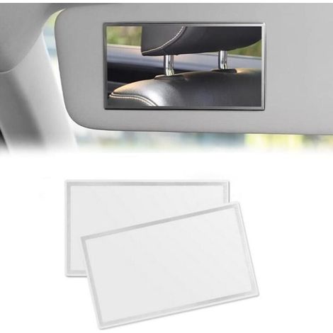 2er Set Sonnenblenden-spiegel, Auto-make-up-spiegel, Spiegel Für Sonnenblende, Auto-spiegel, Edelstahl-spiegel Für Autos, 15x8cm