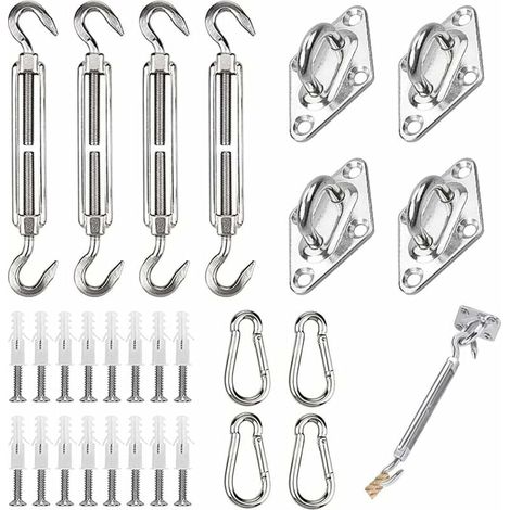 Montageset Für Sonnensegel, Montageset Für Sonnensegel Aus Edelstahl, Dreieckig Und Quadratisch, Rechteckig