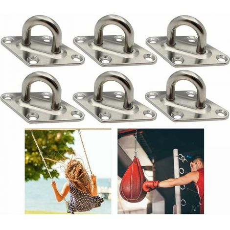 Pontet En Acier Plaques À Œillets Aus Edelstahl, Ösenplatten-kit Für Garten-segel Und Holzterrassen, Wandhalterung Aus Edelstahl (6 Stück)