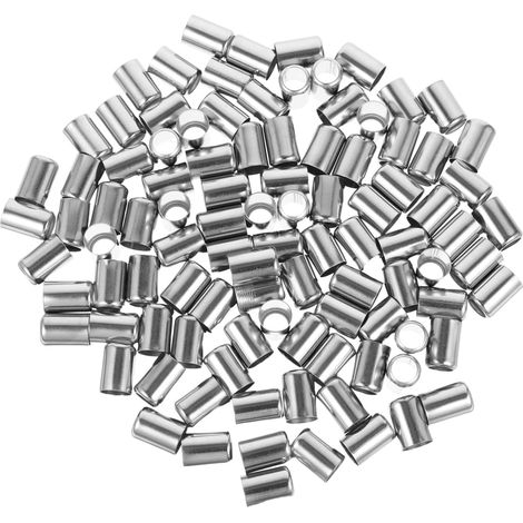 100 Stück Schlauchmanschetten Ferrules, Hydraulische Schlauchverbindungsstücke Aus Edelstahl, Silber