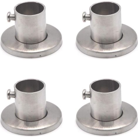 Edelstahl-304-schrankschienenhalter, Flanschhalterung Für Schrankpfostenhalterungen, Geeignet Für Schrankschienen Mit Einem Durchmesser Von Bis Zu 25 Mm, Inklusive Schrauben