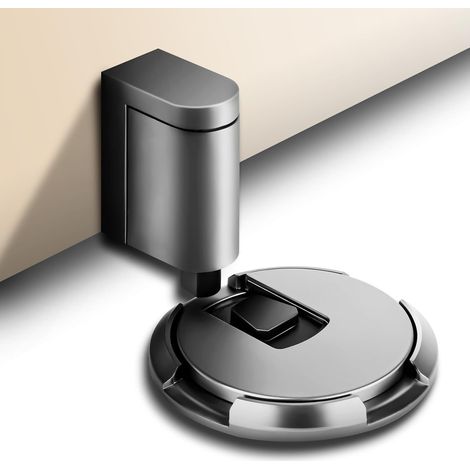 Butée De Porte, Mechanischer Türstopper Für Den Boden, Stoßfreier Mechanischer Geräuschloser Boden-türstopper, Metall-türstopper, Solider Türstopper Mit Klebstoff Und Schrauben (silber)