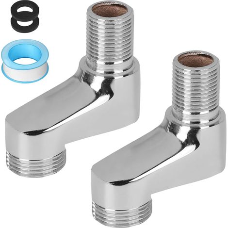 2er-set S-anschluss G1/2 Auf G3/4, Exzentrischer Anschluss Für Badewannen-/duscharmatur, Verstellbar 75–225 Mm, Exzentrischer Messingrohranschluss, Wasserleitungsanschlussteile, Schwenkbarer Arm