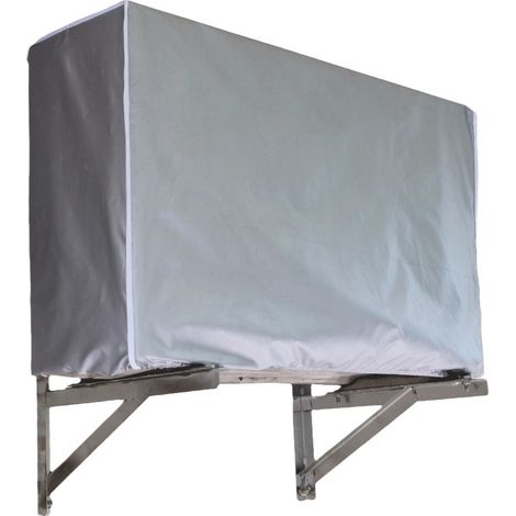 Schutzabdeckung Für Klimaanlage Im Freien 86x35x60cm – Wasserdicht, Staubdicht, Schneefest – Widerstandsfähiger Silberner Stoff – Fünfseitiger Schutz