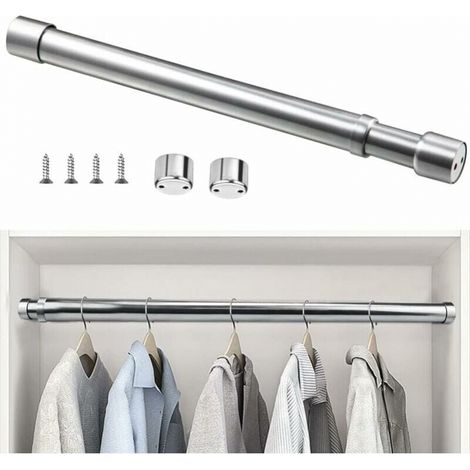 Erweiterbare Kleiderstange Aus Edelstahl 31cm Bis 51cm Teleskopische Gardinenstange Verstellbar, Erweiterbare Antikorrosions-kleiderstange Für Kleiderschränke, Badezimmer, Küche, Schlafzimmer