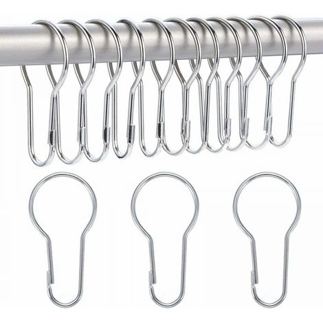 Duschvorhangringhaken, 40 Stück Packung Von 2,2 Mm Für Sortierung Und Organisation, Haken Mit Hebeschlaufe