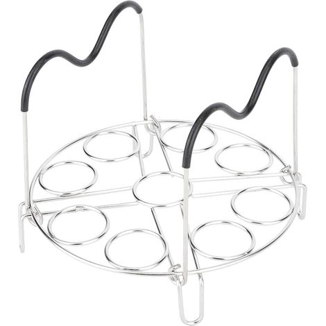 Eierkocher, Eiereinsatz Für Hartgekochte Eier, Dampfgarer-eiereinsatz Mit Hitzebeständigen Silikongriffen, Edelstahl-dampfschale Für Eier Und Lebensmittel