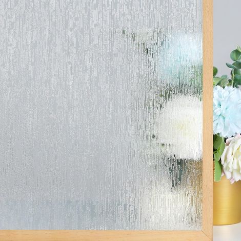 Milchglasfolie Für Fenster, Dekorativer Sonnenschutz, Uv-schutz Und Antistatische Folie, Geeignet Für Den Häuslichen Gebrauch, 17,5 X 78,7 Zoll.