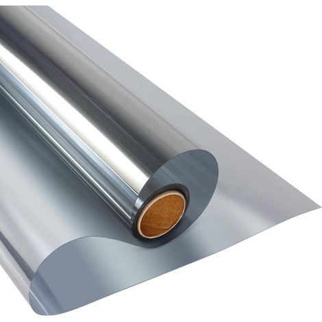 Einseitige Statisch Haftende Sonnenschutzfolie, Uv-beständig Und Reflektierend, Für Zuhause Und Büro, Silber, 60 Cm X 2 M