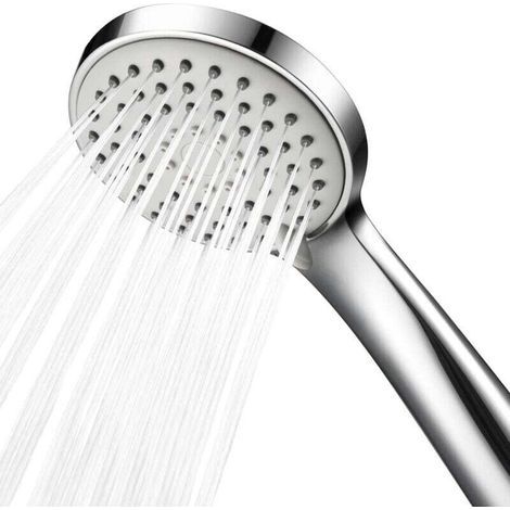 Handbrause Mit Hohem Druck, Wassersparend, 3 Strahlarten, Universelle Handbrause Mit Druckerhöhung Für Niedrigen Wasserdruck, Verchromt