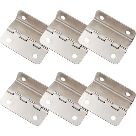 6er-pack Scharniere, Exzentrische Türscharniere, Halbversenkbare Scharniere Für Türen, Schränke Und Möbelbeschläge [silber]