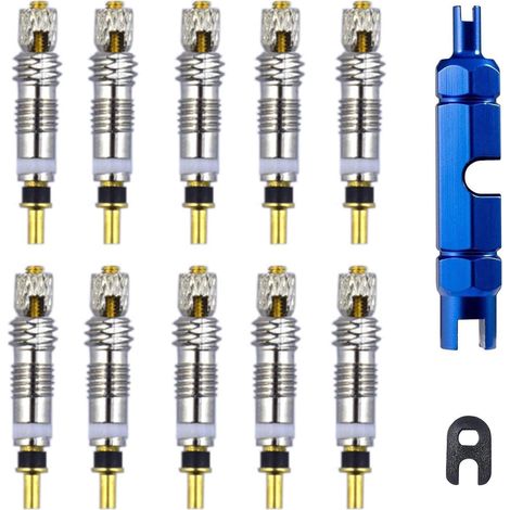 12-teiliges Adapter-set Für Französische Ventile, Ein Reparaturwerkzeug Für Schlauchlose Fahrräder, Kompatibel Mit Den Meisten Französischen Ventilobussen.