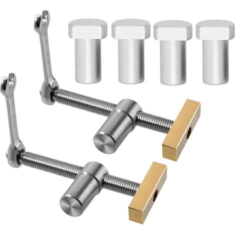 2er-set Schnellspannzwingen Für Werkbank Mit 4 Bankhaken Für 20-mm-loch, Selbstbauende Positionieranschläge Und Schnellzwingen Für 20-mm-löcher