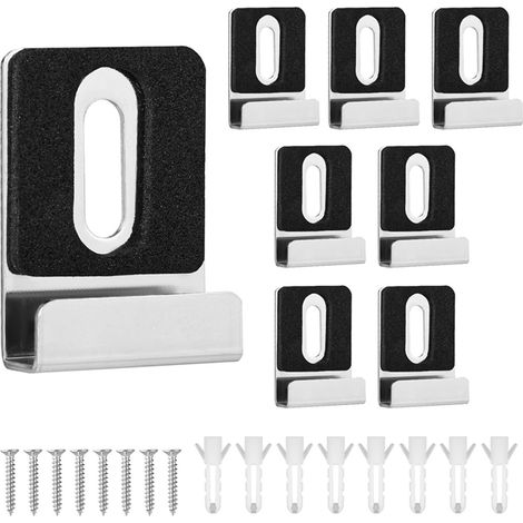 Kit De 12 Cadres Métalliques Avec Vis, Crochets Sans Cadre Et Clips De Fixation Robustes Pour Tableaux D'Affichage Muraux (argent, 8 Mm)