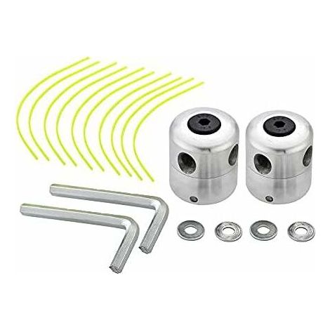 2er-set Universelle Aluminium-fadenköpfe Für Rasenmäher Doppelfadenkopf Nylon-spule Zubehör Für Rasentrimmer
