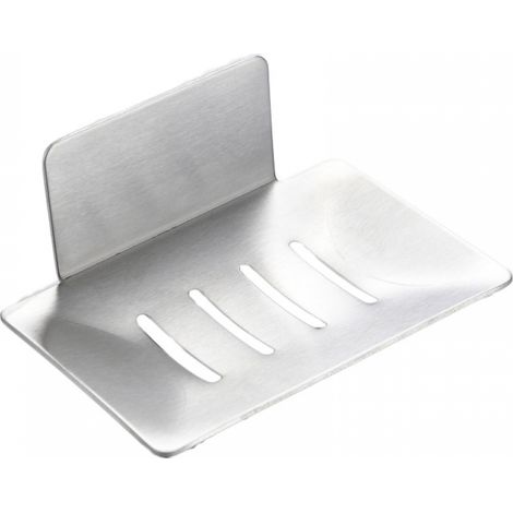 1 Stück Wandmontierter Seifenspender Ohne Bohren, Edelstahl-duschseifenspender (silber), Selbstklebender Edelstahl-seifenspender Zur Aufbewahrung Von Schwämmen