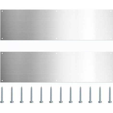Set Aus 2 Türschwellenplatten Aus Edelstahl, Metallschutzpaneel Für Die Unterseite Der Tür, Kratzfeste Fußleiste Mit Schrauben Für Innen- Und Außentüren
