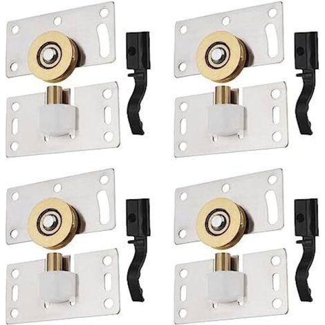 4 Sets Schiebetür-rollen Aus Edelstahl, Schiebetürbeschläge Mit Laufrollen Für Möbel, Fenster, Schrank- Und Garderobentüren