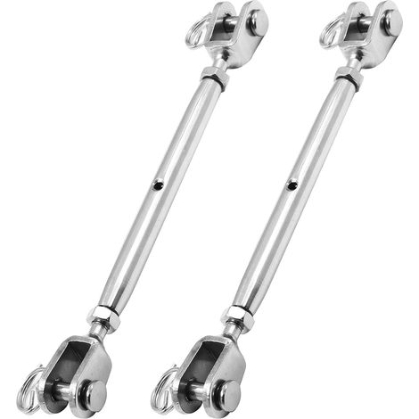 2er-set Edelstahl-spannschlösser, 3/16" (m5), Takelschrauben, Geschlossener Körper, Für Den Maritimen Einsatz.