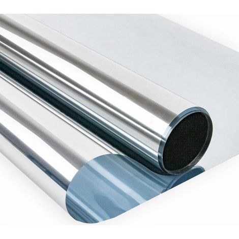 30×300cm Fensterfolie Sichtschutz Spiegelfolie Fenster Ohne Tönung Hitzeschutz Uv-schutz Für Fenster Büro Haus Geschäft, Silber Beidseitig