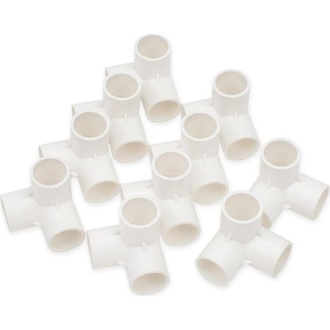 10 Stück 20mm (1/2") T-stück Aus Pvc-u, Dreifach, Gewinkelter Anschluss, Verbinder Für Gartenschlauch