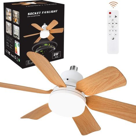 Deckenventilator Mit Dimmbarem Led-licht – Fernbedienung – 3 Geschwindigkeiten – Durchmesser 52 Cm – Für Innenräume