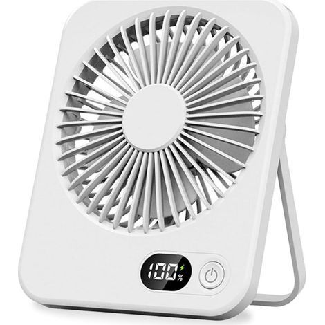 Mini-tischventilator, Leise, 180° Neigbar, Usb-aufladbar, Ultradünn, Für Den Heimgebrauch (weiß)
