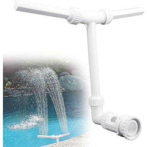 Weißer Kaskaden-pool-spray, Pool-fontäne, Verstellbarer Pool-berieselungs-luftator, Hydrodynamische Pool-kaskade Für Den Außenbereich Im Garten, Passend Für 1,5-zoll-anschluss