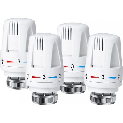 Thermostatventil, Thermostat M30 X 1,5 T, Heizkörperthermostat, Temperaturregelung Für Büro Und Zuhause Usw., 4 Stück