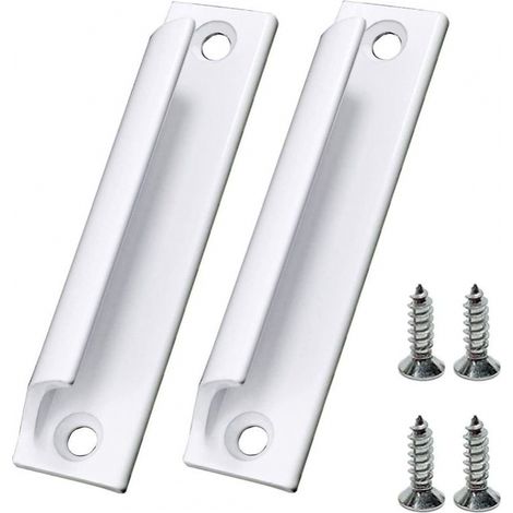 2 Stück Griff Für Weiße Schiebetür, Möbelgriff Aus Aluminiumlegierung, Fenstergriff Mit Schrauben