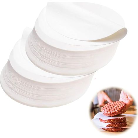 1000 Stück Rundes Papier Für Hackfleischsteaks, Ø 11 Cm, Für Hackfleischpresse, Pergamentpapier 11 Cm Für Hackfleischpresse Und Hackfleischmaschine (1000, 11cm)