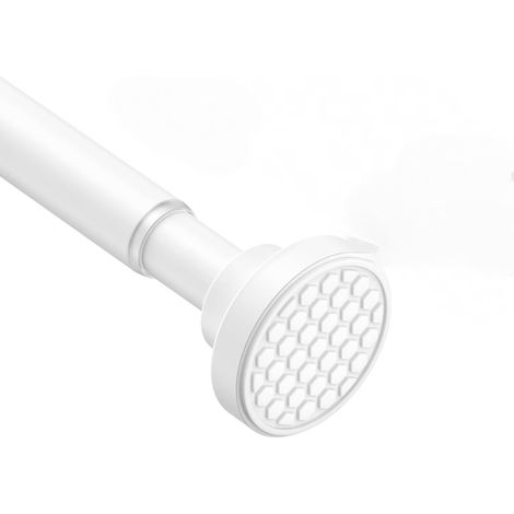 Teleskopische Duschstange 70-120 Cm, Ohne Bohren, Ideal Für Badezimmer, Fenster, Schrank, Weiß