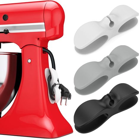 3 Stück Kabelhalterung Aus Silikon – Klebeorganizer Für Kleine Küchengeräte, Halterung Für Haushaltskabel Wie Mixer Und Kaffeemaschine