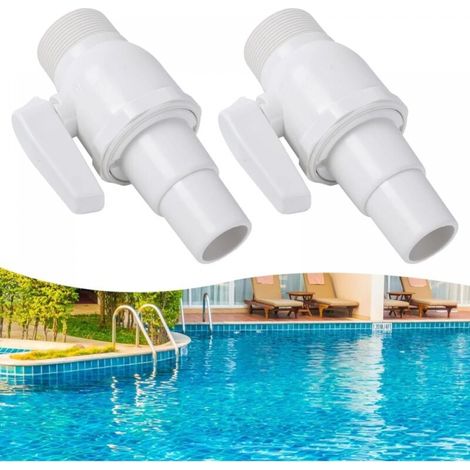 Poolabsperrhahn, 2 Stück Absperrventil Für Pool, Ventil Für Pool, Poolzubehör, Schlauchadapter, Absperrhahn Für Pools, Für Poolfilter