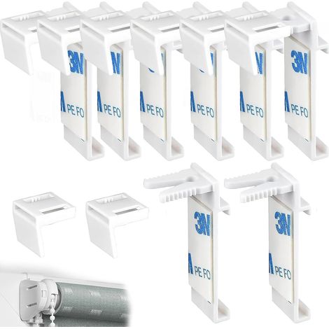 16-teiliges Set Für Rollo-kit, Kunststoffzubehör, Ersatzteile Ohne Bohren Für Holzfenster, Türflügel, Vorhangstangen, Doppel-rollo-aufhängung