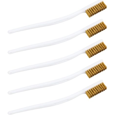 5 Stück Reine Kupferbürsten, Metallbürste Messingbürste Hand-metallbürste Mini-stahlmetallbürste Für Spüle, Löten, Ofenreinigung, Rost