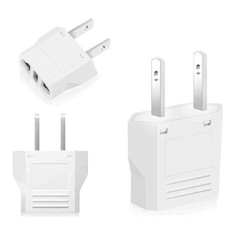 Usa-steckdosenadapter, Frankreich-zu-usa-steckdosenadapter, Kanada-steckdosenadapter, Usa-adapter, Universeller Amerikanischer Steckdosenadapter Für Reisen Nach Japan, Kanada Und Thailand – Weiß (3)