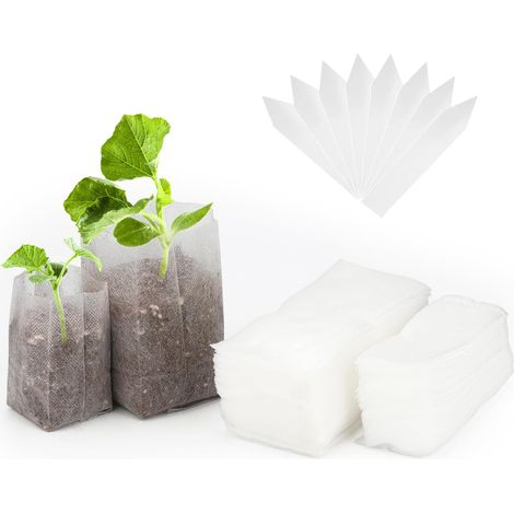 200 Biologisch Abbaubare Vliesstoff-töpfe Für Pflanzensämlinge (10 X 12 Cm + 14 X 16 Cm)