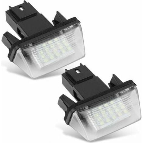 2 Stück Auto-nummernschildlampe Mit 18 Leds Links Und Rechts Für C3 2002-2009 / Berlingo / 306 307 406 5008