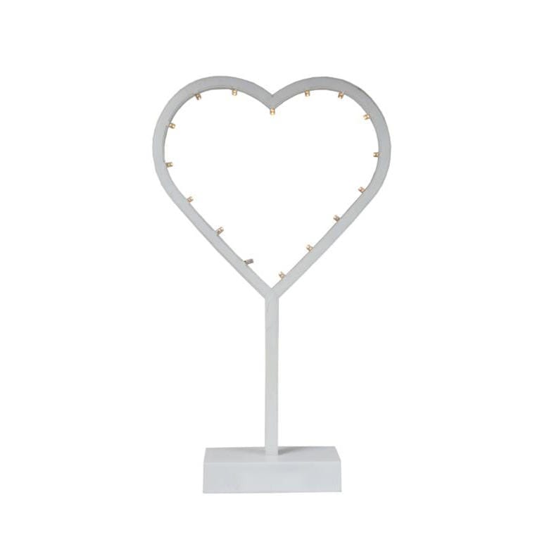 Led-herzlichtdekoration 38 Cm Weiß