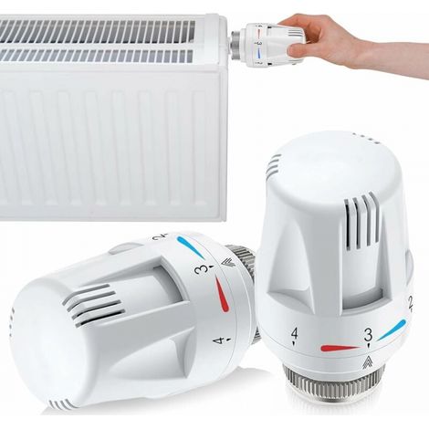 Thermostatventilkopf - Heizkörperventil - Heizkörperventil: 2 Stück - Thermostatventilkopf - Ersatzthermostatkopf - Heizkörperthermostat M30 X 1,5