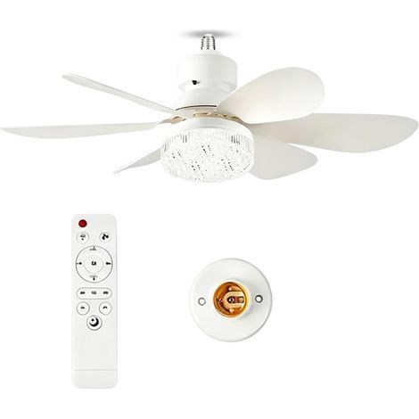 Deckenventilator Mit Led-beleuchtung 40 W, 52 Cm, E27-fassung, 3 Farbtemperaturen, Zeitschaltuhr, 3 Geschwindigkeiten, Für Schlafzimmer Und Wohnzimmer