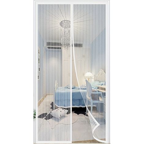 Moskitonetz 120x210cm Magnetisches Moskitonetz Ohne Bohren Weißes Moskitonetz Mit Klebestreifen Und Ultrafeinem Netz
