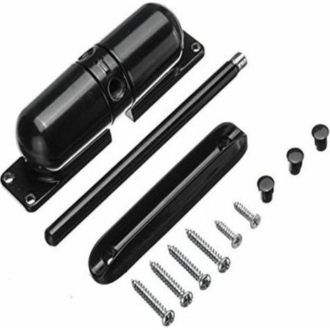 Schwarze Montage Mit Verstellbarem, Automatischem Oberflächen-türschließer Aus Metall