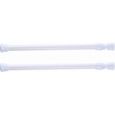 2er-set Teleskopische Duschstangen Ohne Bohren, Für Dusche, Badewanne Und Schrank, Weiß, Breite 30–50 Cm