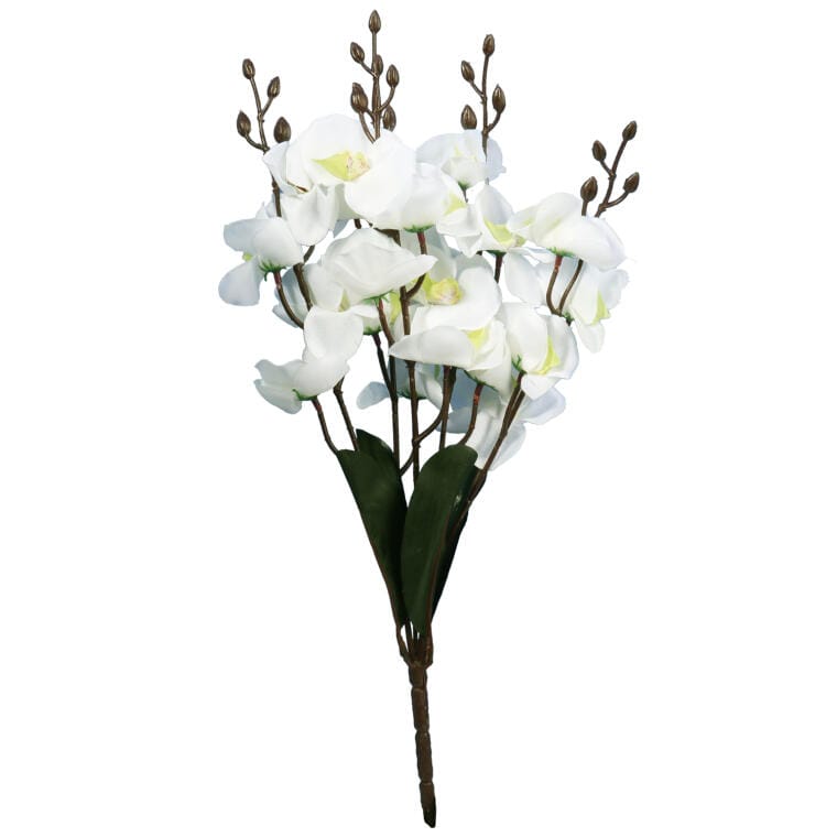 Strauß Künstlicher Orchideen In Weiß – 5 Stück
